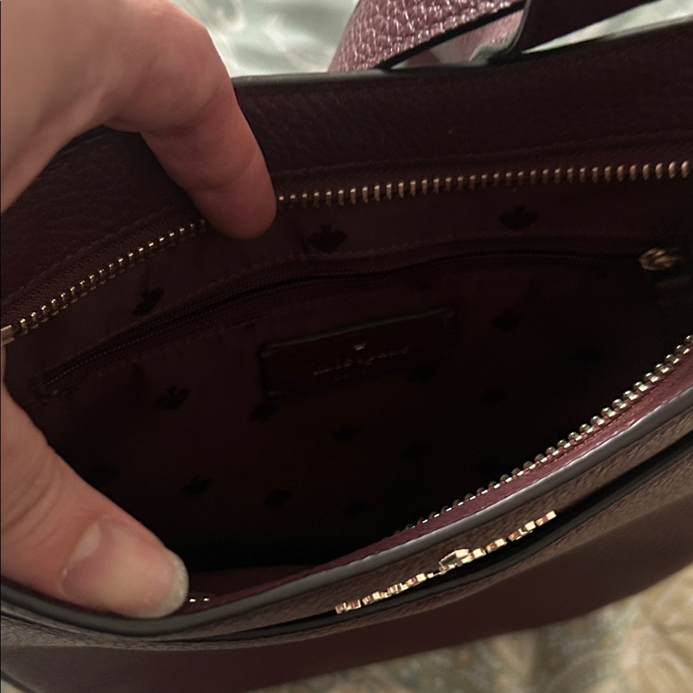 kate spade Pebbled Leather Crossbody Bag in Wine - Picture 4 of 6